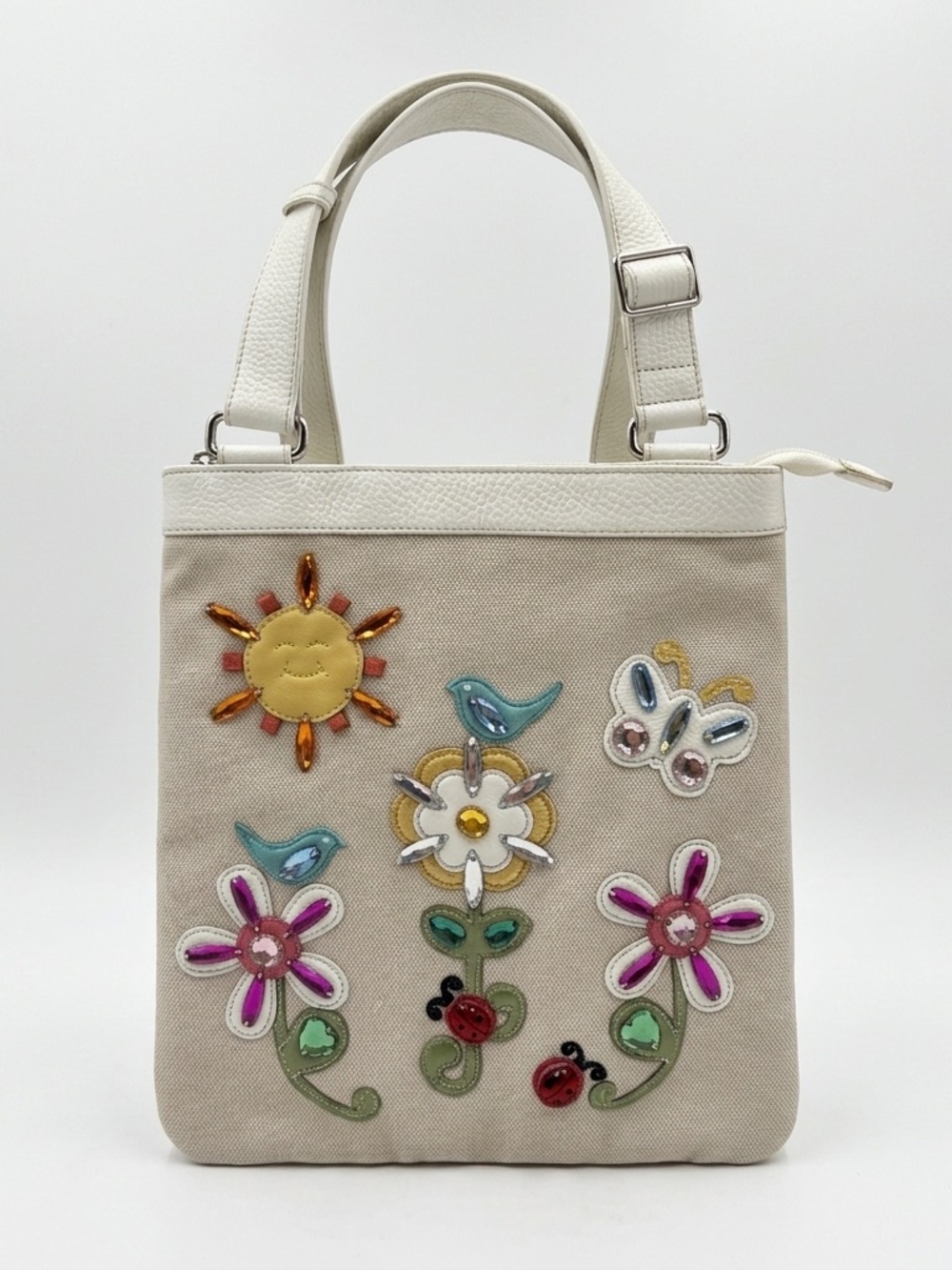 Brighton "By The Sea" embroidered and rhinestone-embellished crossbody bag
